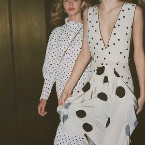 topshop pinafore polka dot dress